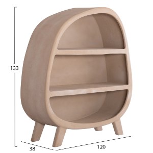 73674 ΡΑΦΙΕΡΑ ΣΕΙΡΑ SANTORINI HM18060.02 MDF ΣΕ ΚΑΦΕ ΧΡΩΜΑ 120x38x133Υεκ.