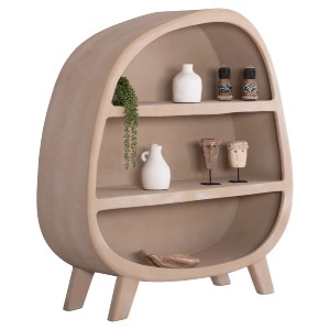 73674 ΡΑΦΙΕΡΑ ΣΕΙΡΑ SANTORINI HM18060.02 MDF ΣΕ ΚΑΦΕ ΧΡΩΜΑ 120x38x133Υεκ.