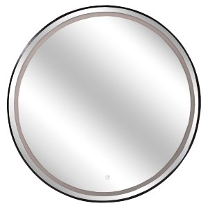 73676 ΚΑΘΡΕΠΤΗΣ ΤΟΙΧΟΥ ΣΤΡΟΓΓΥΛΟΣ ROUNDER HM4503.01 ΑΛΟΥΜΙΝΙΟ ΣΕ ΜΑΥΡΟ-ΦΩΤΙΣΜΟΣ LED Φ80εκ.