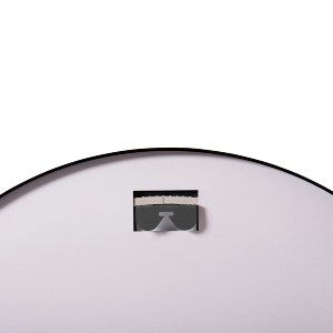 73676 ΚΑΘΡΕΠΤΗΣ ΤΟΙΧΟΥ ΣΤΡΟΓΓΥΛΟΣ ROUNDER HM4503.01 ΑΛΟΥΜΙΝΙΟ ΣΕ ΜΑΥΡΟ-ΦΩΤΙΣΜΟΣ LED Φ80εκ.