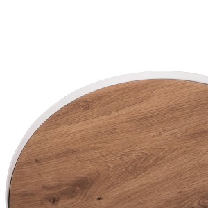 73691 ΤΡΑΠΕΖΑΚΙ ΒΟΗΘΗΤΙΚΟ DENTON HM18023.02 MDF TOP ΦΥΣΙΚΟ ΞΥΛΟΥ-ΒΑΣΗ ΛΕΥΚΗ Φ45x51,5Υεκ.