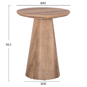 73692 ΒΟΗΘΗΤΙΚΟ ΤΡΑΠΕΖΑΚΙ KARAN HM18029 MDF ΣΕ ΦΥΣΙΚΟ ΧΡΩΜΑ ΞΥΛΟΥ Φ45x56,5Υεκ