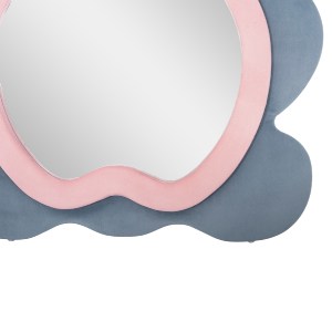 73694 ΠΑΙΔΙΚΟΣ ΚΑΘΡΕΦΤΗΣ ΔΑΠΕΔΟΥ BUNNY HM4489.02 MDF ΡΟΖ & ΜΠΛΕ-ΜΑΥΡΟ STAND 80x162Υεκ.