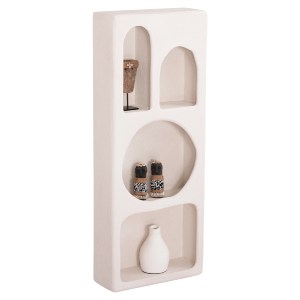 73701 ΡΑΦΙΕΡΑ ΤΟΙΧΟΥ ΣΕΙΡΑ SANTORINI HM18069 MDF ΣΕ ΥΠΟΛΕΥΚΟ ΧΡΩΜΑ 47,5x18x120Υεκ.