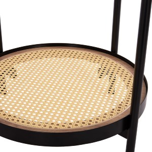 73703 ΒΟΗΘΗΤΙΚΟ ΤΡΑΠΕΖΙ SEITZ HM18031 ΓΥΑΛΙ TOP-ΜΕΤΑΛΛΟ-RATTAN ΣΕ ΦΥΣΙΚΟ Φ50x55,5Υεκ.