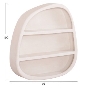 73707 ΡΑΦΙ ΤΟΙΧΟΥ ΣΕΙΡΑ SANTORINI HM18058 MDF ΣΕ ΥΠΟΛΕΥΚΟ ΧΡΩΜΑ 95x18x100Υεκ.