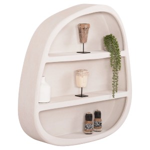73707 ΡΑΦΙ ΤΟΙΧΟΥ ΣΕΙΡΑ SANTORINI HM18058 MDF ΣΕ ΥΠΟΛΕΥΚΟ ΧΡΩΜΑ 95x18x100Υεκ.