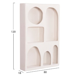 73708 ΡΑΦΙΕΡΑ-ΚΟΜΜΟ ΣΕΙΡΑ SANTORINI HM18059 MDF ΣΕ ΥΠΟΛΕΥΚΟ 80x18x120Υεκ.