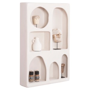 73708 ΡΑΦΙΕΡΑ-ΚΟΜΜΟ ΣΕΙΡΑ SANTORINI HM18059 MDF ΣΕ ΥΠΟΛΕΥΚΟ 80x18x120Υεκ.