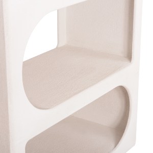 73709 ΒΙΒΛΙΟΘΗΚΗ ΣΕΙΡΑ SANTORINI HM18062 MDF ΣΕ ΥΠΟΛΕΥΚΟ ΧΡΩΜΑ 80x38x180Yεκ.