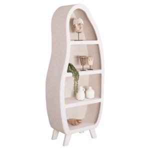 73710 ΡΑΦΙΕΡΑ ΣΕΙΡΑ SANTORINI HM18067 MDF ΣΕ ΥΠΟΛΕΥΚΟ ΧΡΩΜΑ 80x38x196Υεκ.