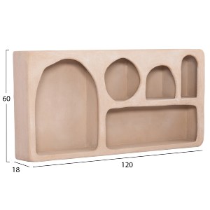 73711 ΡΑΦΙ ΤΟΙΧΟΥ ΣΕΙΡΑ SANTORINI HM18063.02 MDF ΣΕ ΚΑΦΕ 120x18x60Υεκ.