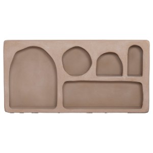 73711 ΡΑΦΙ ΤΟΙΧΟΥ ΣΕΙΡΑ SANTORINI HM18063.02 MDF ΣΕ ΚΑΦΕ 120x18x60Υεκ.