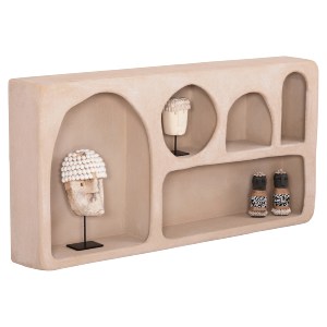 73711 ΡΑΦΙ ΤΟΙΧΟΥ ΣΕΙΡΑ SANTORINI HM18063.02 MDF ΣΕ ΚΑΦΕ 120x18x60Υεκ.
