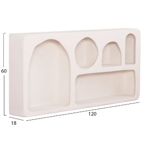 73712 ΡΑΦΙ ΤΟΙΧΟΥ ΣΕΙΡΑ SANTORINI HM18063.01 MDF ΣΕ ΥΠΟΛΕΥΚΟ 120x18x60Υεκ.
