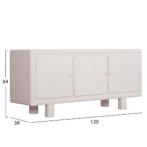 73718 ΜΠΟΥΦΕΣ ΣΕΙΡΑ SANTORINI HM18068 MDF ΣΕ ΥΠΟΛΕΥΚΟ ΧΡΩΜΑ-3 ΠΟΡΤΕΣ 140x38x64Υεκ.