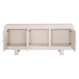 73718 ΜΠΟΥΦΕΣ ΣΕΙΡΑ SANTORINI HM18068 MDF ΣΕ ΥΠΟΛΕΥΚΟ ΧΡΩΜΑ-3 ΠΟΡΤΕΣ 140x38x64Υεκ.