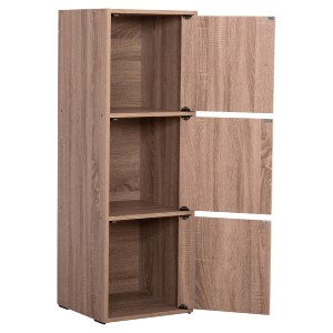 73734 ΝΤΟΥΛΑΠΙ ΜΕ 3 ΑΠΟΘ. ΧΩΡΟΥΣ SORIANO HM9939.11 SONAMA OAK ΜΕΛΑΜΙΝΗ 40x39x119Υεκ.