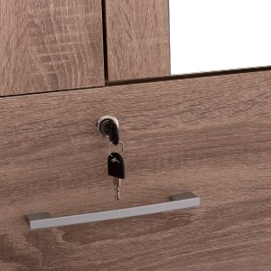 73740 ΝΤΟΥΛΑΠΑ ΜΕ ΚΑΘΡΕΦΤΗ & ΣΥΡΤΑΡΙΑ JARRY HM2485.11 SONAMA OAK ΜΕΛΑΜΙΝΗ 119x48x183Υεκ