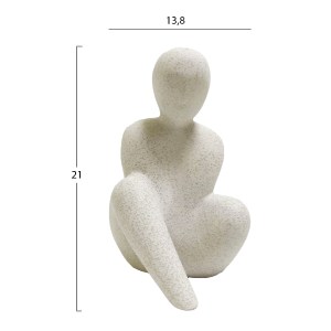 73752 ΕΠΙΤΡΑΠΕΖΙΟ ΚΕΡΑΜΙΚΟ ΔΙΑΚΟΣΜΗΤΙΚΟ HUMANS HM4595 ΚΡΥΣΤΑΛΛ.ΥΠΟΛΕΥΚΟ 13,8x12,5x21Υεκ