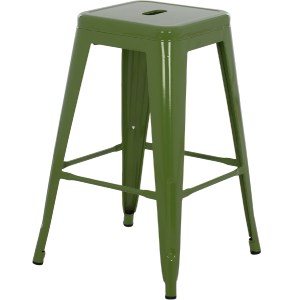 73783 ΣΚΑΜΠΟ ΜΕΣΑΙΟΥ ΥΨΟΥΣ ΜΕΤΑΛΛΙΚΟ MELITA HM8573.53 ΣΕ LIGHT OLIVE GREEN 43x43x67Υεκ.