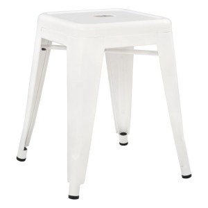 73798 ΣΚΑΜΠΟ ΜΕΤΑΛΛΙΚΟ MELITA HM0096.41 ΣΕ MILK WHITE ΧΡΩΜΑ 39x39x46Υεκ.
