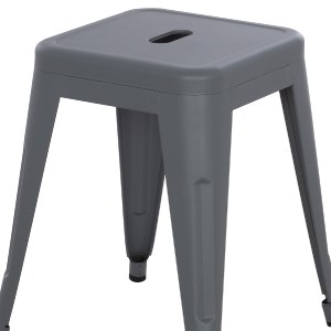 73802 ΣΚΑΜΠΟ ΜΕΤΑΛΛΙΚΟ MELITA HM0096.50 ΣΕ ΓΚΡΙ ΜΑΤ ΧΡΩΜΑ 39x39x46Υεκ.