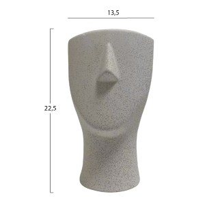 73978 ΕΠΙΤΡΑΠΕΖΙΟ ΚΕΡΑΜΙΚΟ ΔΙΑΚΟΣΜΗΤΙΚΟ HUMANS HM4632 ΥΠΟΛΕΥΚΟ ΚΡΥΣΤΑΛΛΙΚΟ 13,5x13,5x22,5Υεκ