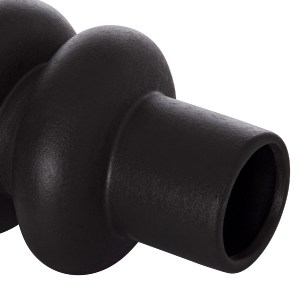 74018 ΕΠΙΤΡΑΠΕΖΙΟ ΚΕΡΑΜΙΚΟ ΔΙΑΚΟΣΜΗΤΙΚΟ ROOK HM4627.02 ΜΑΥΡΟ ΜΑΤ Φ16x25,5Υεκ