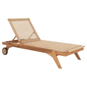 74137 ΞΑΠΛΩΣΤΡΑ ΚΙΚΙ HM6359 TEAK ΞΥΛΟ ΚΑΙ ΣΧΟΙΝΙ P.E. ΣΕ ΠΛΕΞΗ 200x80x99Υεκ.