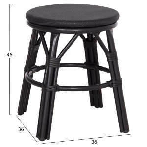 74141 ΣΚΑΜΠΟ ΑΛΟΥΜΙΝΙΟΥ CHINO HM6285.02 BAMBOO LOOK & TEXTILENE ΣΕ ΜΑΥΡΟ Φ36x46Υεκ.