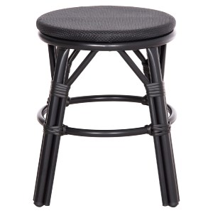 74141 ΣΚΑΜΠΟ ΑΛΟΥΜΙΝΙΟΥ CHINO HM6285.02 BAMBOO LOOK & TEXTILENE ΣΕ ΜΑΥΡΟ Φ36x46Υεκ.