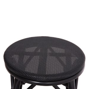 74141 ΣΚΑΜΠΟ ΑΛΟΥΜΙΝΙΟΥ CHINO HM6285.02 BAMBOO LOOK & TEXTILENE ΣΕ ΜΑΥΡΟ Φ36x46Υεκ.