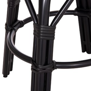 74141 ΣΚΑΜΠΟ ΑΛΟΥΜΙΝΙΟΥ CHINO HM6285.02 BAMBOO LOOK & TEXTILENE ΣΕ ΜΑΥΡΟ Φ36x46Υεκ.
