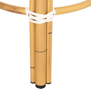 74142 ΣΚΑΜΠΟ ΑΛΟΥΜΙΝΙΟΥ CHINO HM6285.03 BAMBOO LOOK-TEXTILENE ΛΕΥΚΟ-ΜΑΥΡΟ Φ36x46Υεκ.