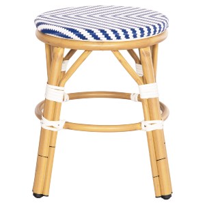 74143 ΣΚΑΜΠΟ ΑΛΟΥΜΙΝΙΟΥ CHINO HM6285.05 BAMBOO LOOK-TEXTILENE ΛΕΥΚΟ-ΜΠΛΕ Φ36x46Υεκ.