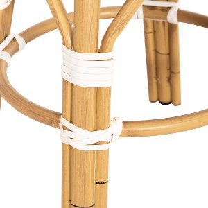 74143 ΣΚΑΜΠΟ ΑΛΟΥΜΙΝΙΟΥ CHINO HM6285.05 BAMBOO LOOK-TEXTILENE ΛΕΥΚΟ-ΜΠΛΕ Φ36x46Υεκ.