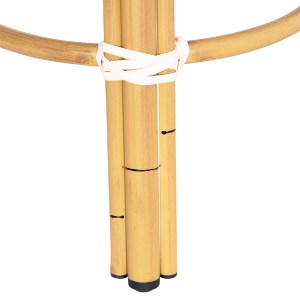 74143 ΣΚΑΜΠΟ ΑΛΟΥΜΙΝΙΟΥ CHINO HM6285.05 BAMBOO LOOK-TEXTILENE ΛΕΥΚΟ-ΜΠΛΕ Φ36x46Υεκ.