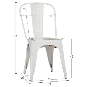 74151 ΚΑΡΕΚΛΑ ΜΕΤΑΛΛΙΚΗ MELITA-PRO HM8641.41 ΛΕΥΚΟ ΜΑΤ 44x47x84.5Υεκ.