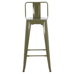 74154 ΣΚΑΜΠΟ BAR ME ΠΛΑΤΗ ΜΕΤΑΛΛΙΚΟ MELITA-PRO HM8643.43 DARK OLIVE GREEN 42x42x100Υεκ.