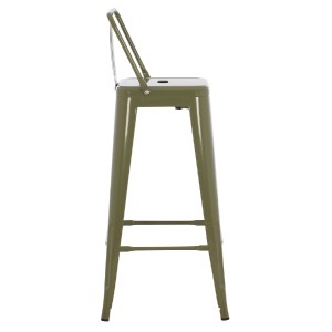 74154 ΣΚΑΜΠΟ BAR ME ΠΛΑΤΗ ΜΕΤΑΛΛΙΚΟ MELITA-PRO HM8643.43 DARK OLIVE GREEN 42x42x100Υεκ.