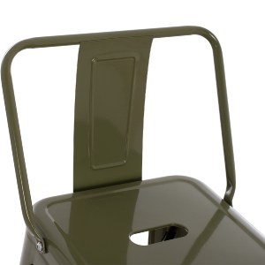 74154 ΣΚΑΜΠΟ BAR ME ΠΛΑΤΗ ΜΕΤΑΛΛΙΚΟ MELITA-PRO HM8643.43 DARK OLIVE GREEN 42x42x100Υεκ.