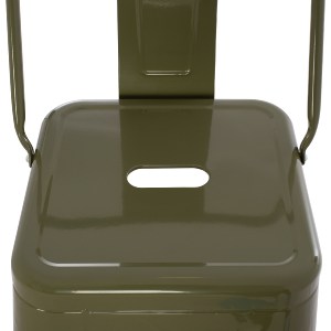 74154 ΣΚΑΜΠΟ BAR ME ΠΛΑΤΗ ΜΕΤΑΛΛΙΚΟ MELITA-PRO HM8643.43 DARK OLIVE GREEN 42x42x100Υεκ.
