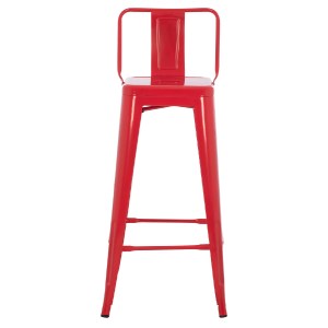 74155 ΣΚΑΜΠΟ BAR ME ΠΛΑΤΗ ΜΕΤΑΛΛΙΚΟ MELITA-PRO HM8643.44 ΚΟΚΚΙΝΟ 42x42x100Υεκ.