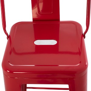 74155 ΣΚΑΜΠΟ BAR ME ΠΛΑΤΗ ΜΕΤΑΛΛΙΚΟ MELITA-PRO HM8643.44 ΚΟΚΚΙΝΟ 42x42x100Υεκ.