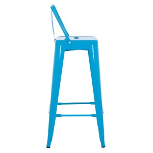 74156 ΣΚΑΜΠΟ BAR-PRO ME ΠΛΑΤΗ ΜΕΤΑΛΛΙΚΟ MELITA HM8643.48 ΜΠΛΕ 42x42x100Υεκ.