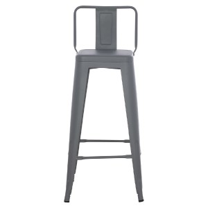 74157 ΣΚΑΜΠΟ BAR ME ΠΛΑΤΗ ΜΕΤΑΛΛΙΚΟ MELITA-PRO HM8643.50 ΓΚΡΙ 42x42x100Υεκ.