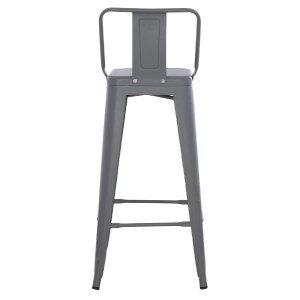 74157 ΣΚΑΜΠΟ BAR ME ΠΛΑΤΗ ΜΕΤΑΛΛΙΚΟ MELITA-PRO HM8643.50 ΓΚΡΙ 42x42x100Υεκ.