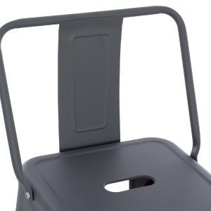 74157 ΣΚΑΜΠΟ BAR ME ΠΛΑΤΗ ΜΕΤΑΛΛΙΚΟ MELITA-PRO HM8643.50 ΓΚΡΙ 42x42x100Υεκ.