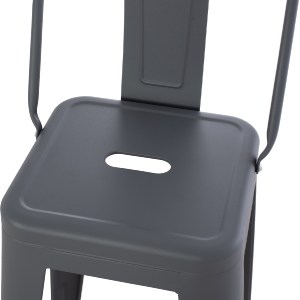 74157 ΣΚΑΜΠΟ BAR ME ΠΛΑΤΗ ΜΕΤΑΛΛΙΚΟ MELITA-PRO HM8643.50 ΓΚΡΙ 42x42x100Υεκ.